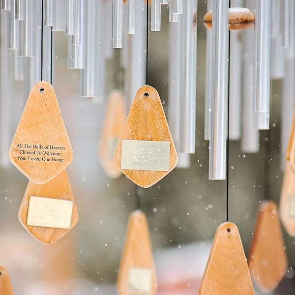 Angels Rest chimes in snow