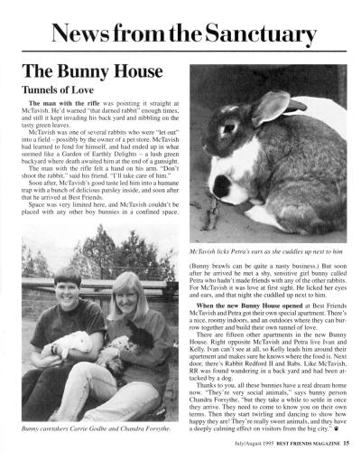 Vintage bunny house magazine article