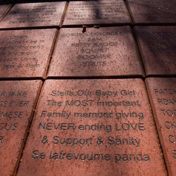 Cat memorial stone engraved brick