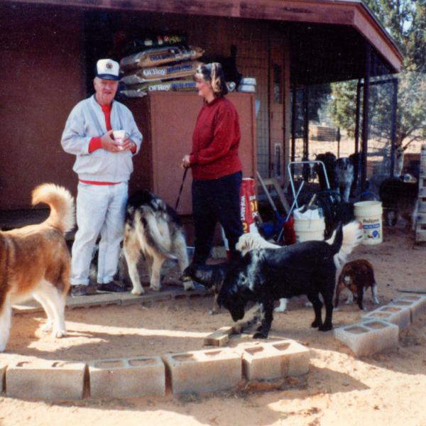 Co-founder Carragh Maloney, daughter of co-founder Faith Maloney at an early Dogtown octagon.