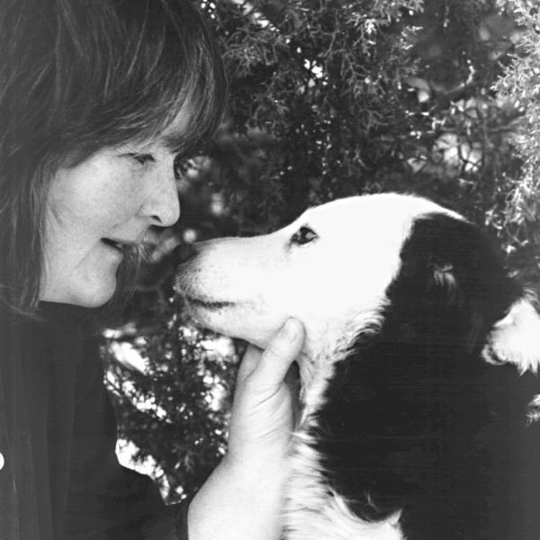Co-founder Faith Maloney with her dog Tammy.
