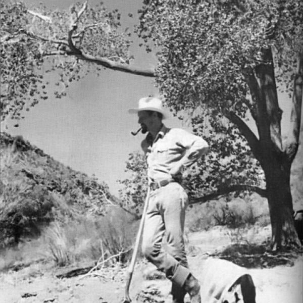 Co-founder Paul Eckhoff leaning on a shovel