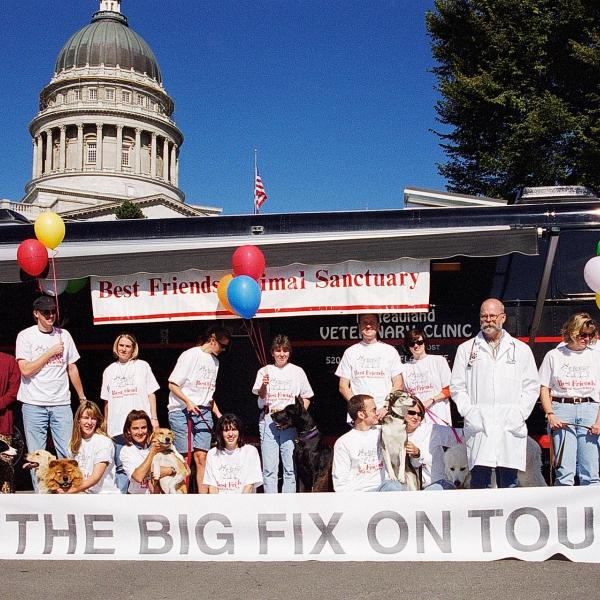 The Big Fix on Tour launches from Salt Lake City for Utah’s Week for the Animals, 1998.