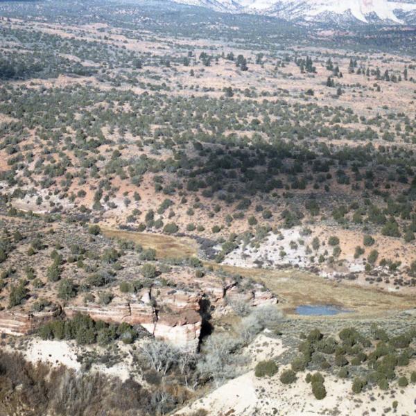 Looking down into Angel Canyon