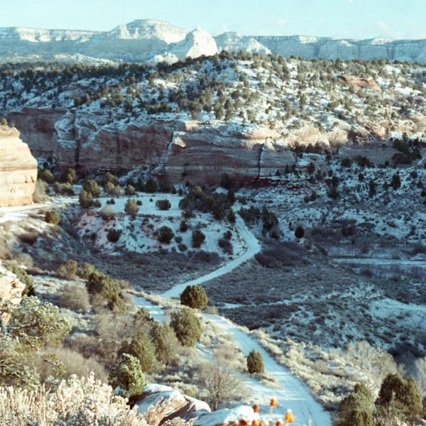 Angel Canyon with a dusting of snow