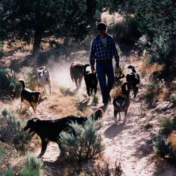 Co founder Tyson Horne on a daily dog walk