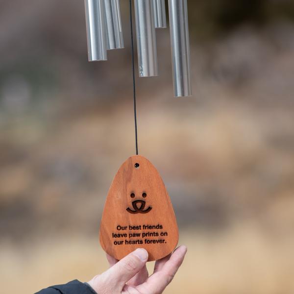 Personalized pet memorial wind chimes