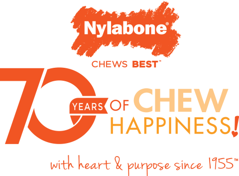 Nylabone 70 Years of Chew Happiness logo