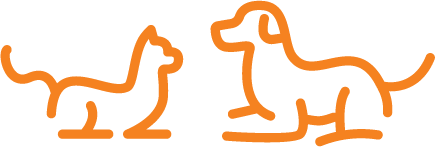 lying cat and dog icons