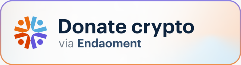 Donate crypto via endaoment badge