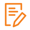 Icon of notepad with pen